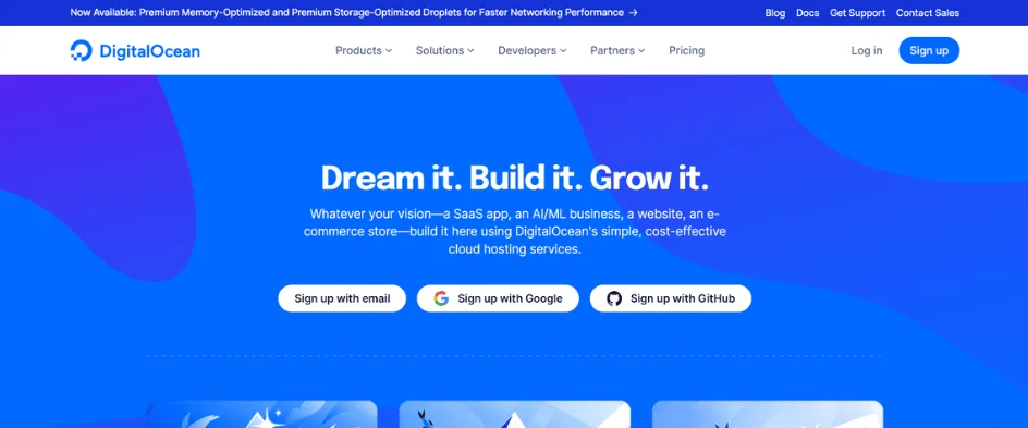 best hosting for developers - digitalocean