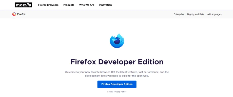 firefox developer