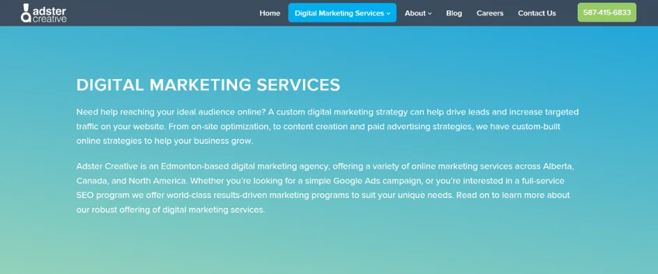 top digital marketing agency in canada - adster creative